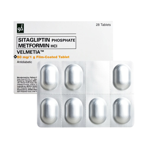 VELMETIA Sitagliptin Phosphate / Metformin Hydrochloride 50mg / 1g Film